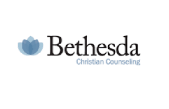 A logo with a blue lotus flower symbol and the text "Bethesda" with "Christian Counseling" underneath.