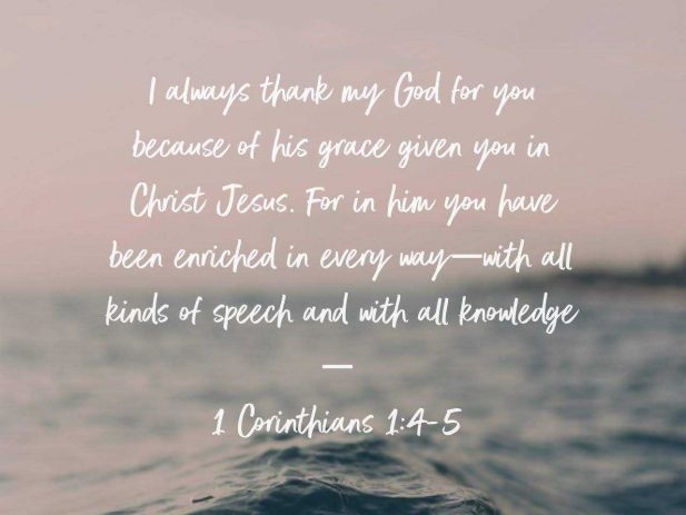 1 Corinthians 1:4-5