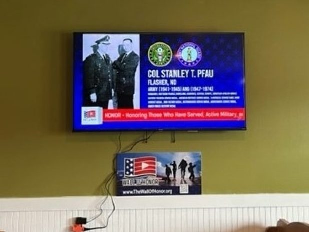 Picture of TV Dedicated to Wall of Honor Program