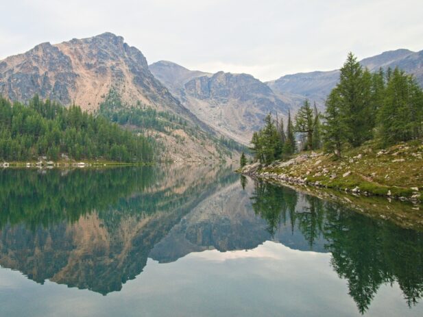 Lake in the mountains.