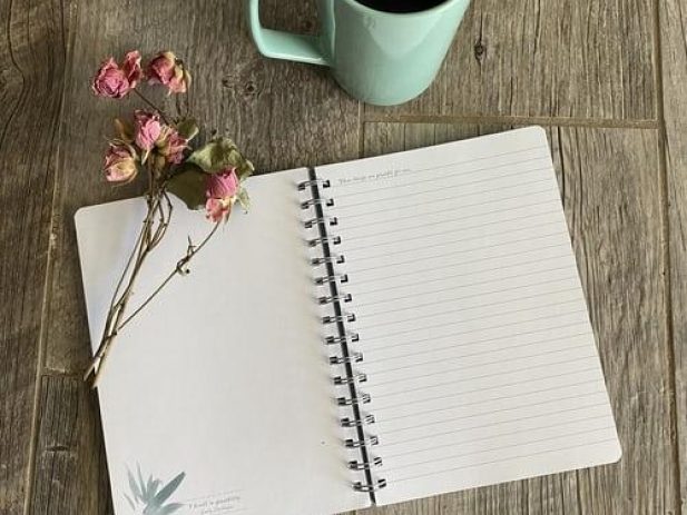 Journal open to a blank page