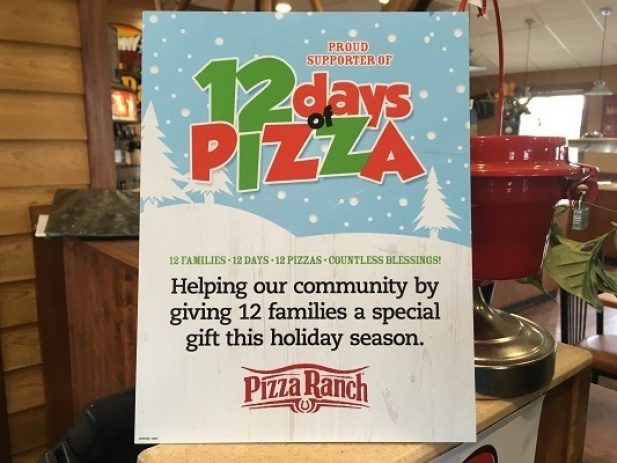 12 Days of Pizza sign