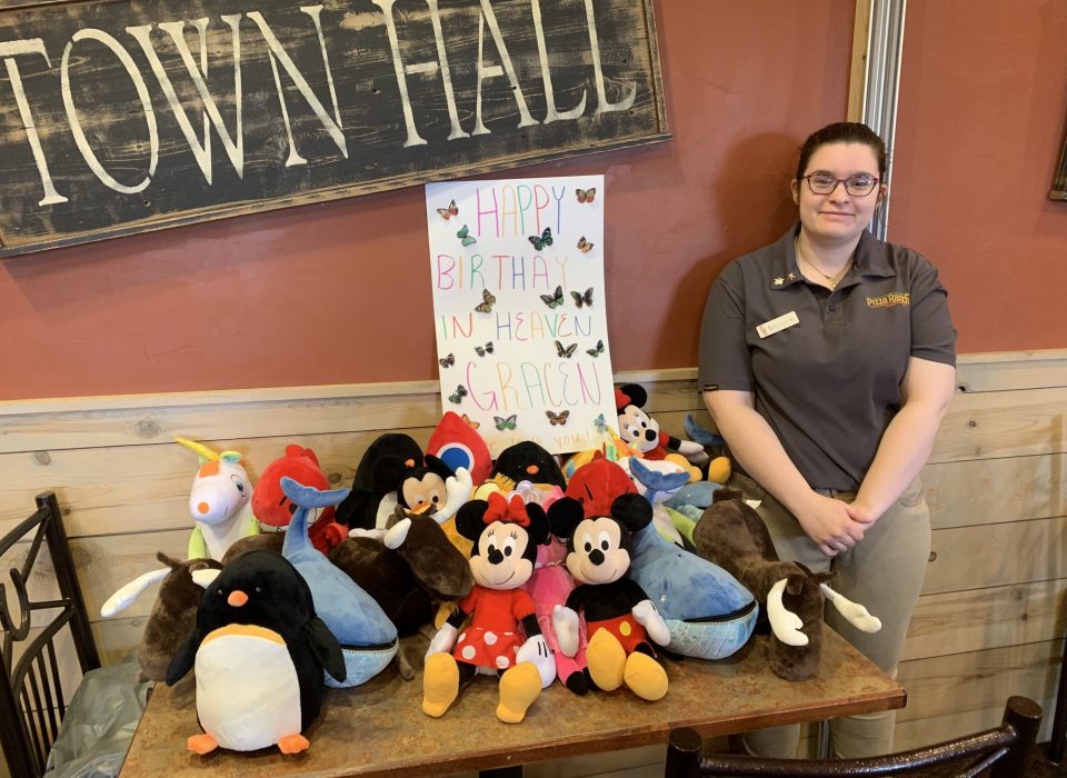 Megan with Gracen's "Care"Bears