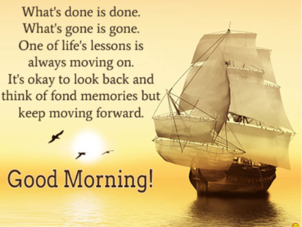 Sailboat on the water with message text