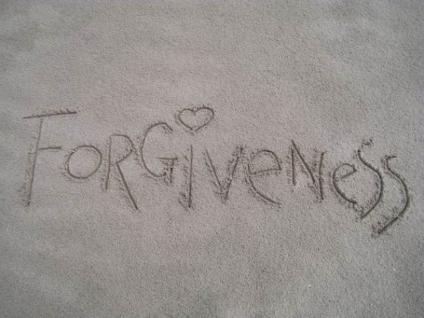 Forgiveness written in the sand